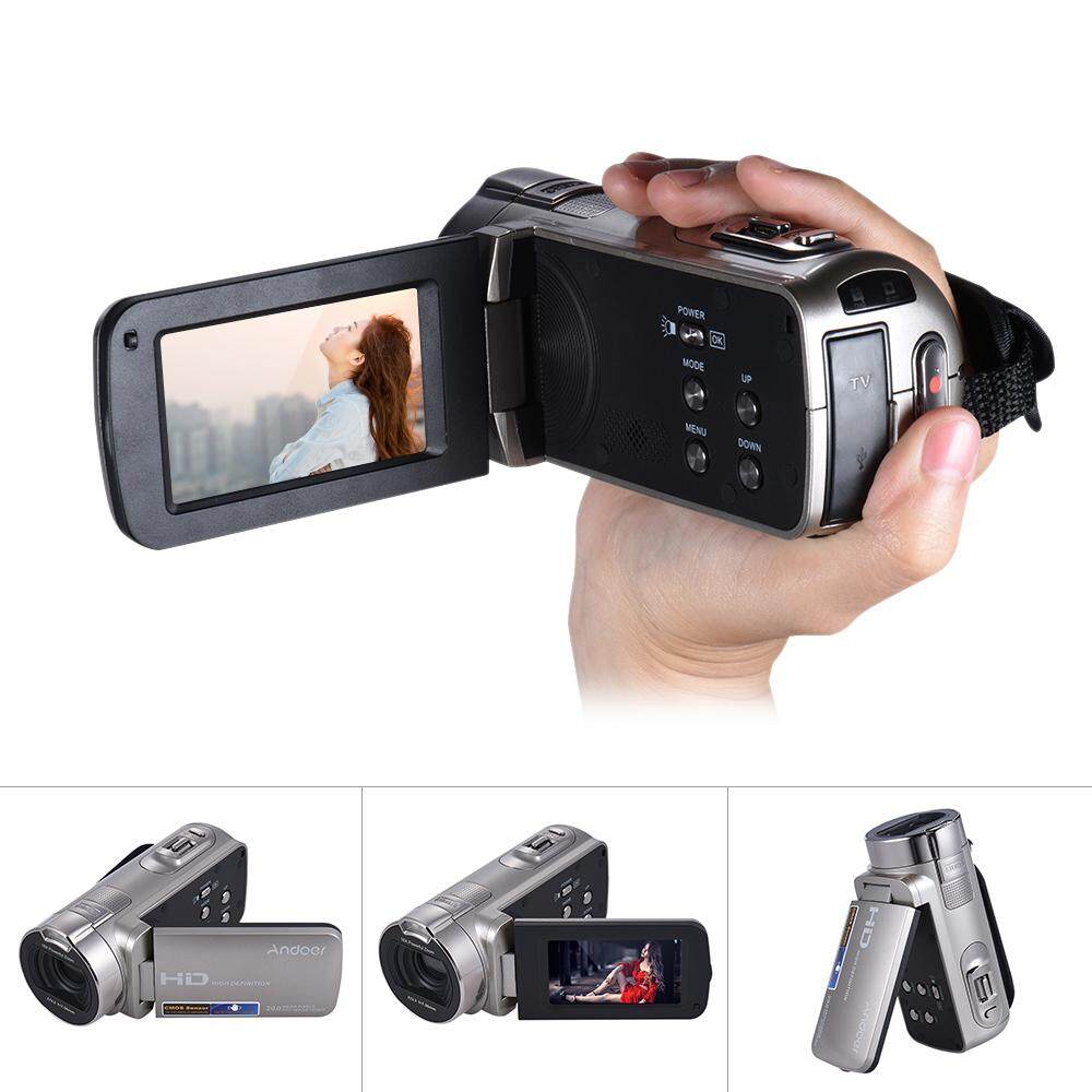 Andoer HDV-312P 1080 P Penuh HD Kamera Video Digital Portabel Rumah Digunakan DV dengan 2.7 Inch Berputar LCD Layar maks. 20 Mega Piksel 16� Zoom Digital-Internasional