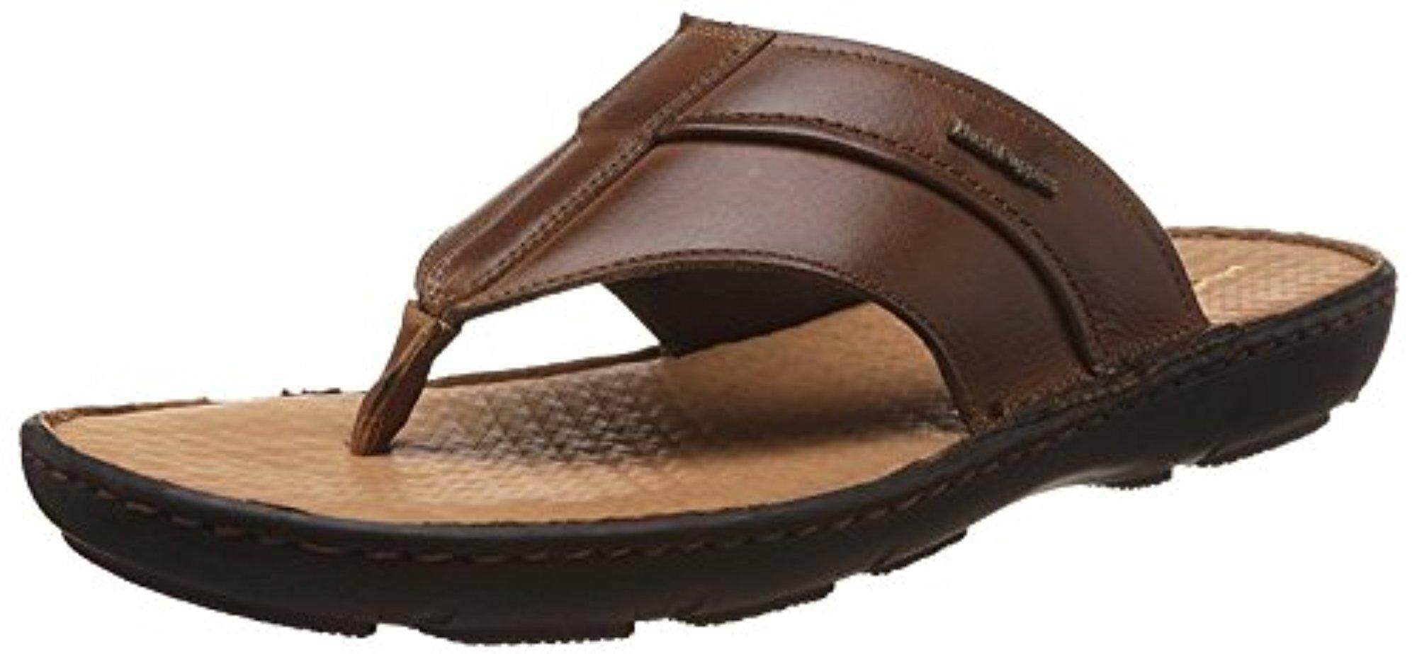Hush Puppies Laki-laki Tan Sandal Kulit atau Floaters-8 Inggris-Internasional