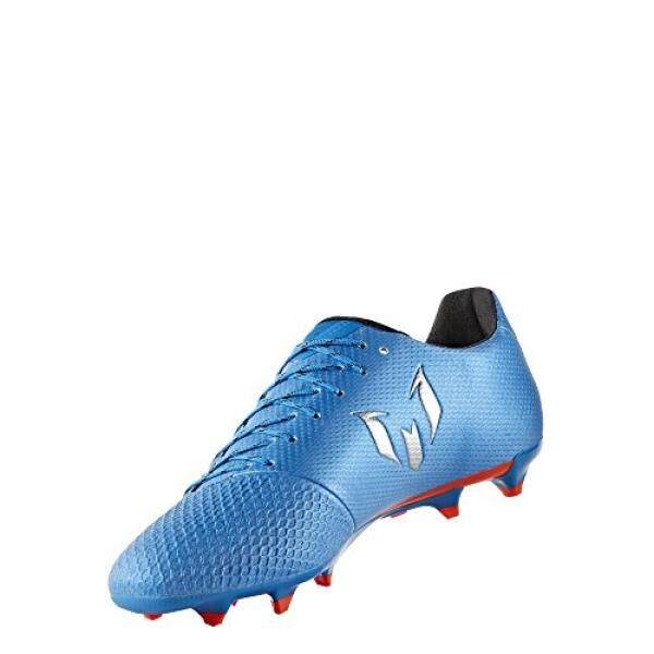 Adidas Performa Pria Messi 16.3 FG Sepatu Sepak Bola, Guncangan Biru Warna Tidak Mengkilap Perak/Hitam, AS-Internasional