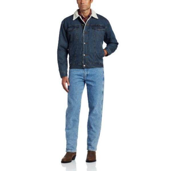 Wrangler Mens Tall Rustic Lined Jacket, Denim/Sherpa, /Tall - intl