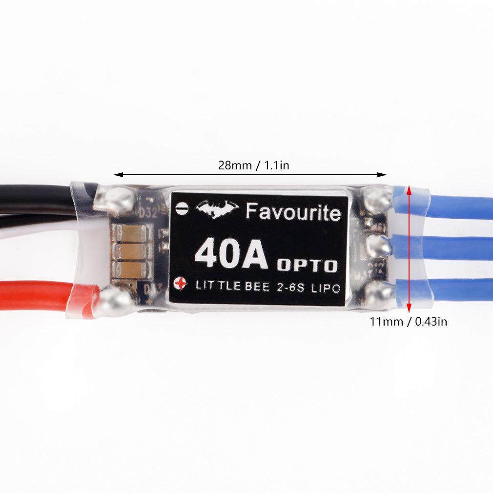 Yika Lebah Kecil 40A 2-6 S LiPoly Kekerasan OPTO ESC Elektrik .
