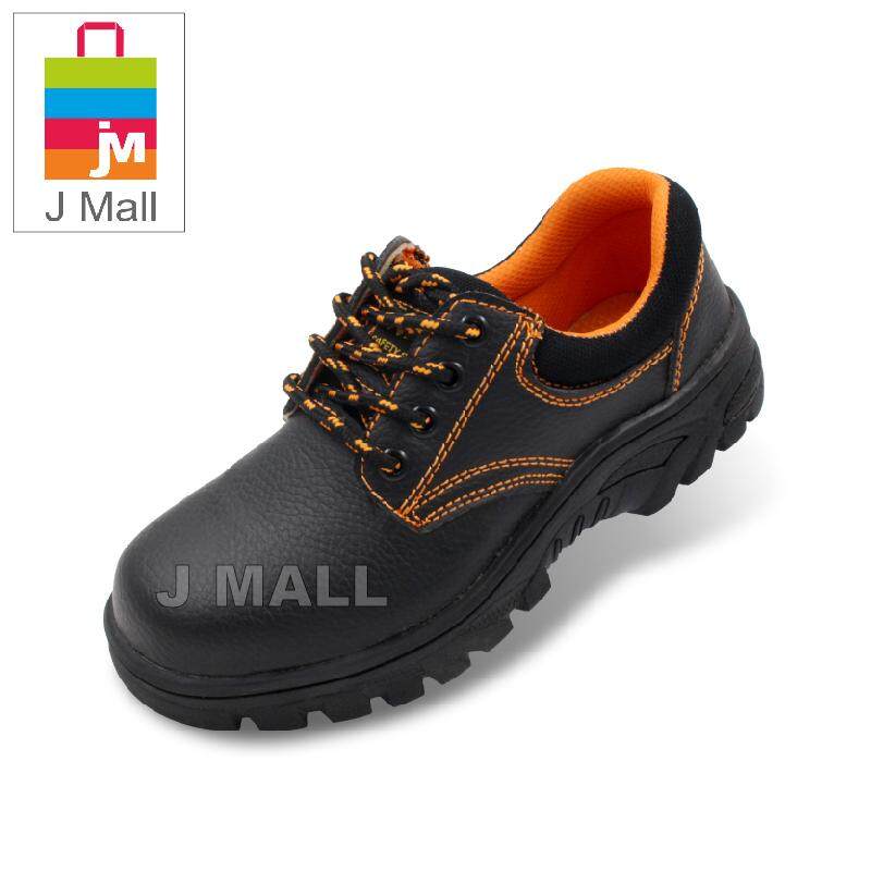 J Mall ZZ-200 Steel Toe Cap Mid Sole Low Cut Safety Shoes - Black