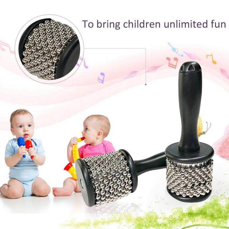 GOFT Orffworld Cabasa with Stainless Steel Beaded Musical Instruments for Kids silver & black