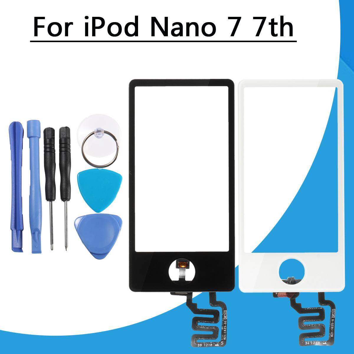 Kami Layar Sentuh Kaca Len Digitizer Ganti Bagian + Alat untuk IPod Nano 7 7th Putih-Internasional