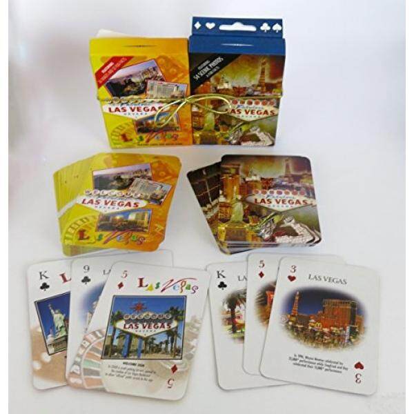 Las Vegas Souvenir, Las Vegas Siang dan Malam, Kartu Bermain Ganda Deck.-Internasional