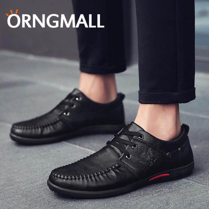 ORNGMALL 2018 Sepatu Kasual Pria Bernapas Moccasins Sepatu Kulit Fashion Pria Sepatu Formal Pria