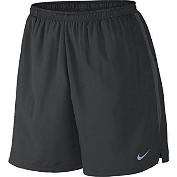 Nike Pria 7 Challenger Lari Celana Pendek/Hitam/Reflektif Perak)-Internasional