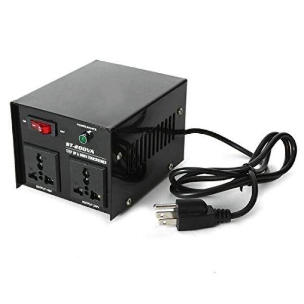 Uxcell AC-200Watts Langkah Hingga/Down Voltase Konverter Transformer 110/120 Volt-100 Watt + 220/240 Volt-200 Watt -Internasional