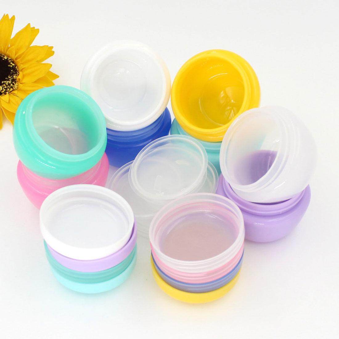 Kosmetik Mini Pot Kosong Pot Radom (Kota) Warna Makeup Tutup Dalam Krim Wajah Bibir Wadah Balsem-Intl
