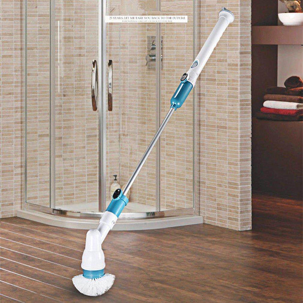 ERA Multifunctional Electric Long Handle Turbo Scrub Spin Household Cleaning Brush Set Mop Scrubber Bathtub Tiles Floor Home EU plug Blue - intl