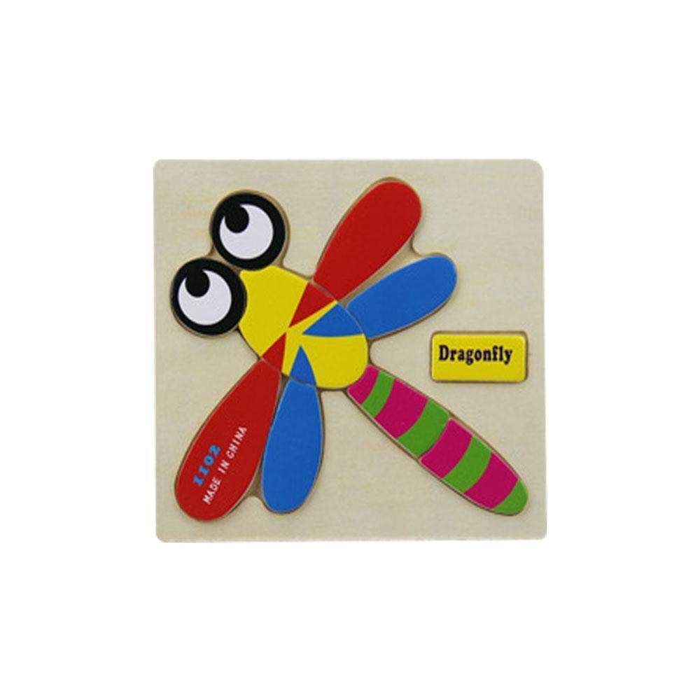 Iooiopo Hewan Kayu Transportasi Teka-teki Jigsaw Dulu Belajar Anak-anak Anak-anak Mainan Pendidikan-Internasional
