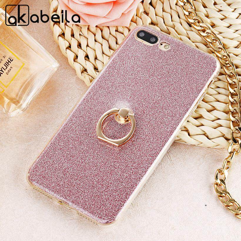Akabeila Kilau Silikon Casing Ponsel Cover untuk Apple iPhone 7 Plus IPhone7 Plus A1661 A1784 iPhone 7 PRO 5.5 Inch Case kardus Cincin Lembut Casing TPU Tas