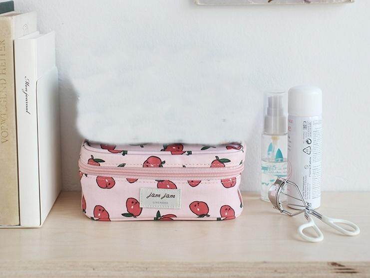 Bolster Store Korean Women Small Makeup Cosmetic Pouch Makeup Pouch