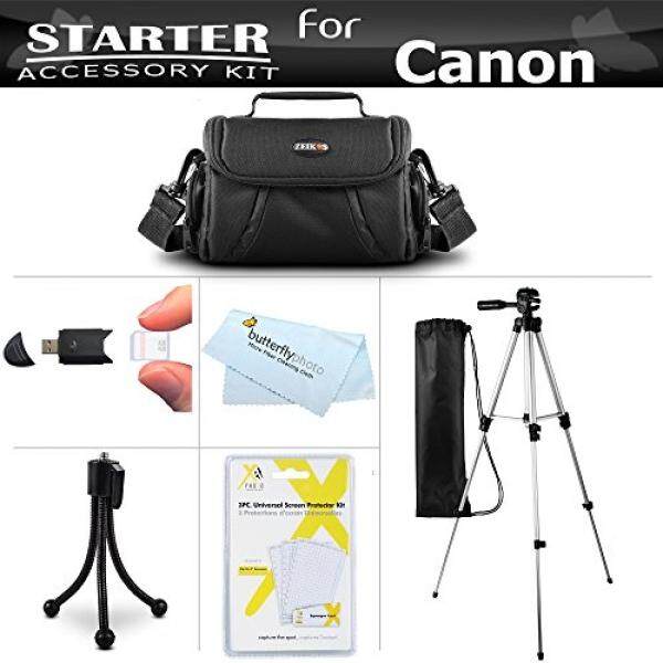 Almm Perlengkapan Aksesoris Pemula untuk Canon PowerShot SX400 Adalah, SX410 Adalah, SX420 Digital Meliputi Kasus Membawa Mewah + 50 Tripod dengan Kasus + Pelindung Layar LCD + Mini Meja tripod + Lebih-Internasional