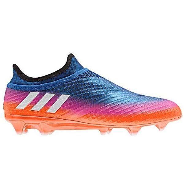 Adidas MESSI 16 + Pureagility FG Cleat Pria Sepak Bola 7 Biru-Lari Putih-Tenaga Surya Oranye-Internasional
