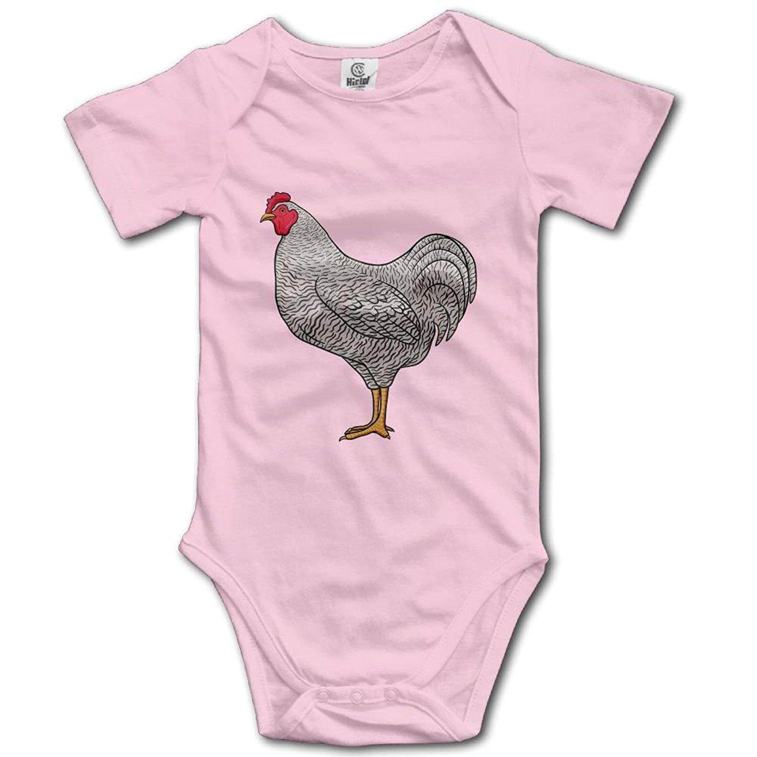 Draperski Bayi Rompers Hitam Fowl Ayam Laki-laki Perempuan Bayi Lengan Pendek Bodysuit Playsuit Pakaian Satu Potong-Internasional