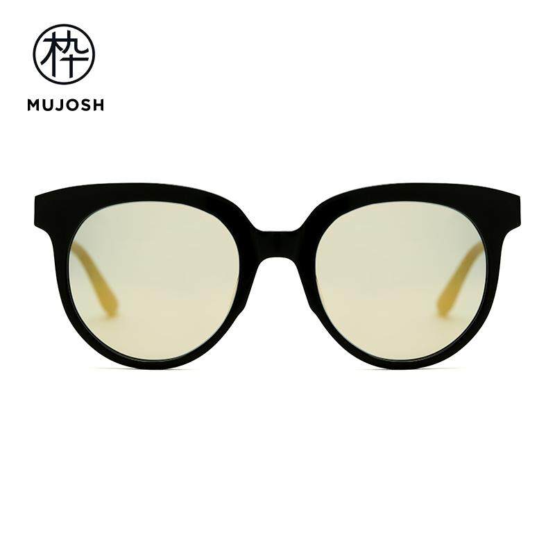 MUJOSH Unisex CR39 Gold Lens Square Classical UV-Protection Retro Sunglasses SM1720062C01