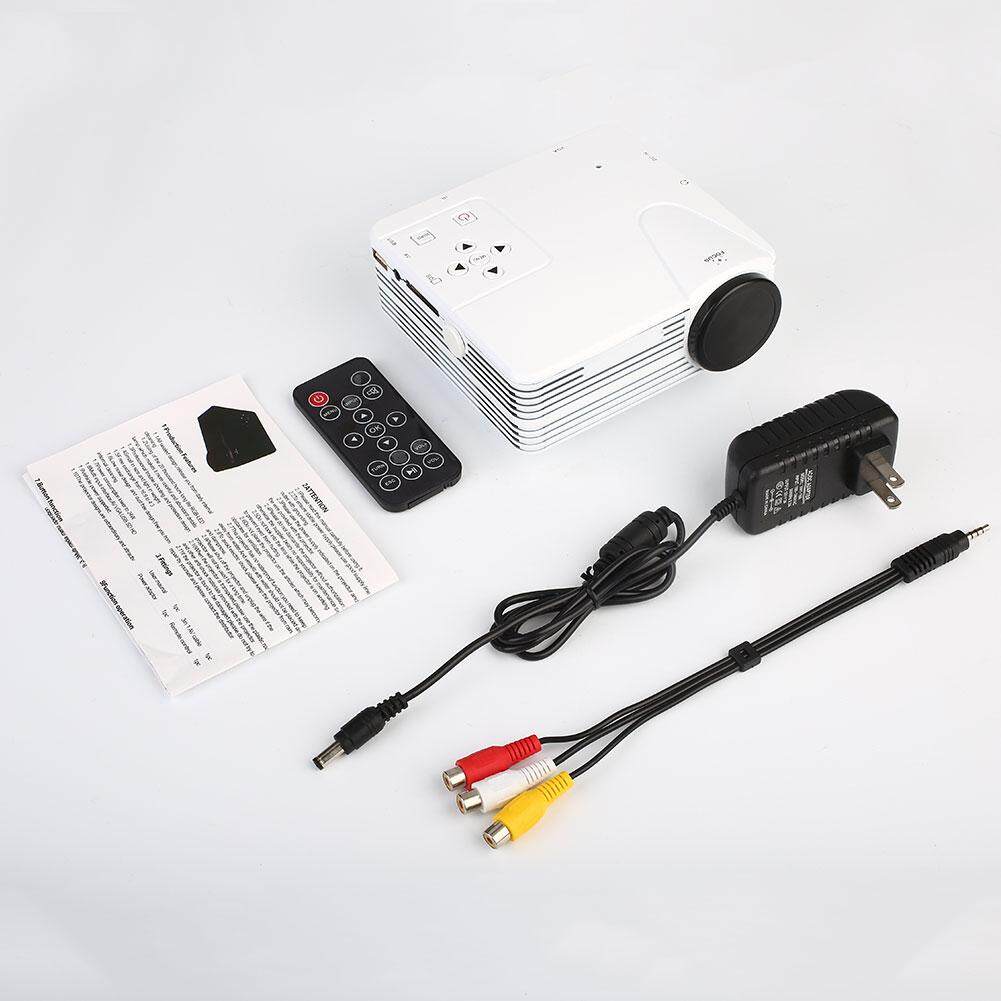 Mini Proyektor LCD LED Proyektor Video Portabel H80 AV VGA SD USB HDMI Halaman Luar Ruangan-Internasional