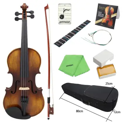 ammoon AV-508 4/4 Full Size Acoustic Violin Fiddle Kit with free gifts