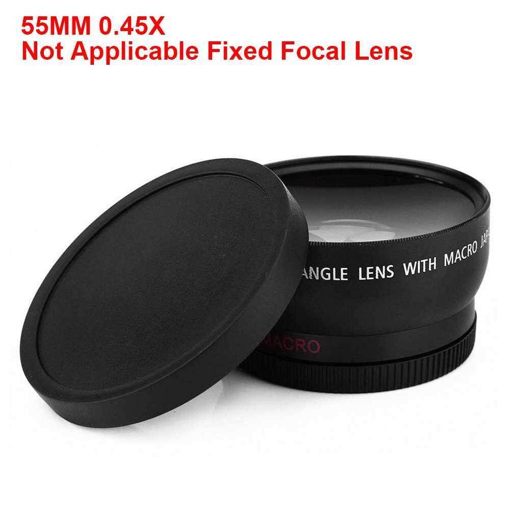 Lissng 6.80X6.80X3.90 Cm 2-In-1 55 Mm 0.45X Makro Sudut Lebar Lensa Kamera dengan Dua CAP UNTUK canon Nikon Kamera Sony