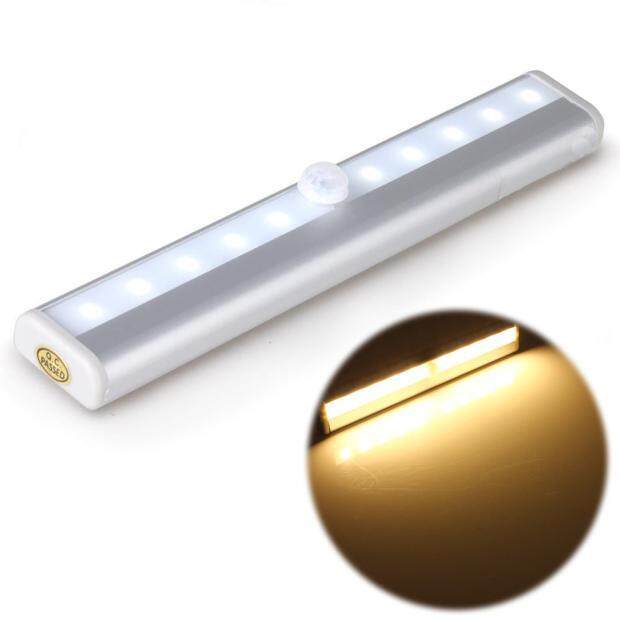 Muxindo Stiker Kreasi-Di Mana Saja 10 LED Wireless Merasakan Gerakan Kabinet LED Lampu Malam Ye-Intl
