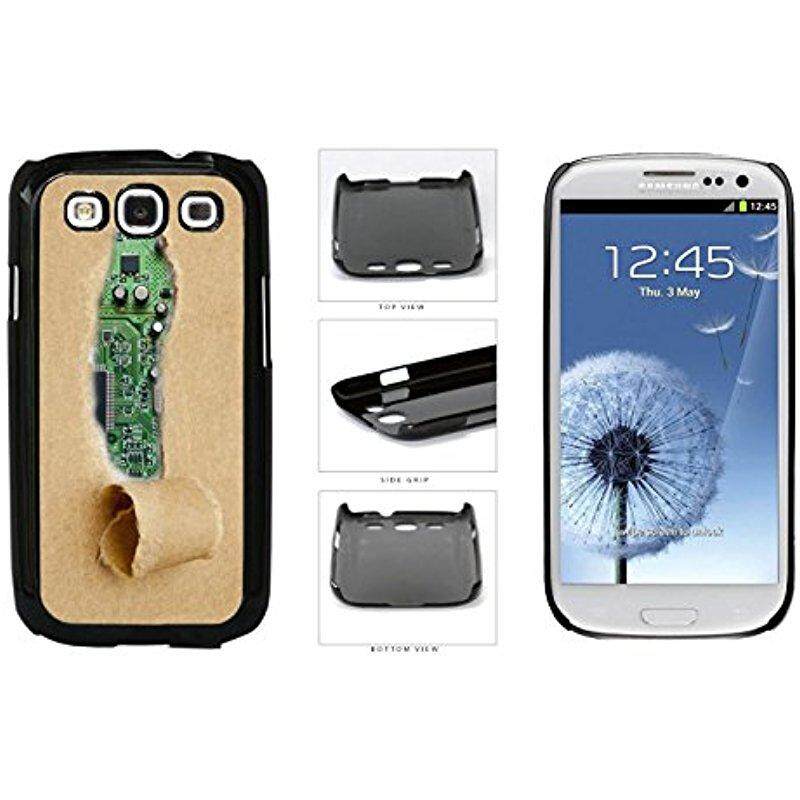 Baru Robek Grunge Kertas Menampilkan Sirkuit Dalam Plastik Telepon Case Sampul Belakang untuk Samsung Galaksi S3 I9300 Hadir dengan Keamanan label dan Myphone Designs (TM) kain Pembersih-Internasional