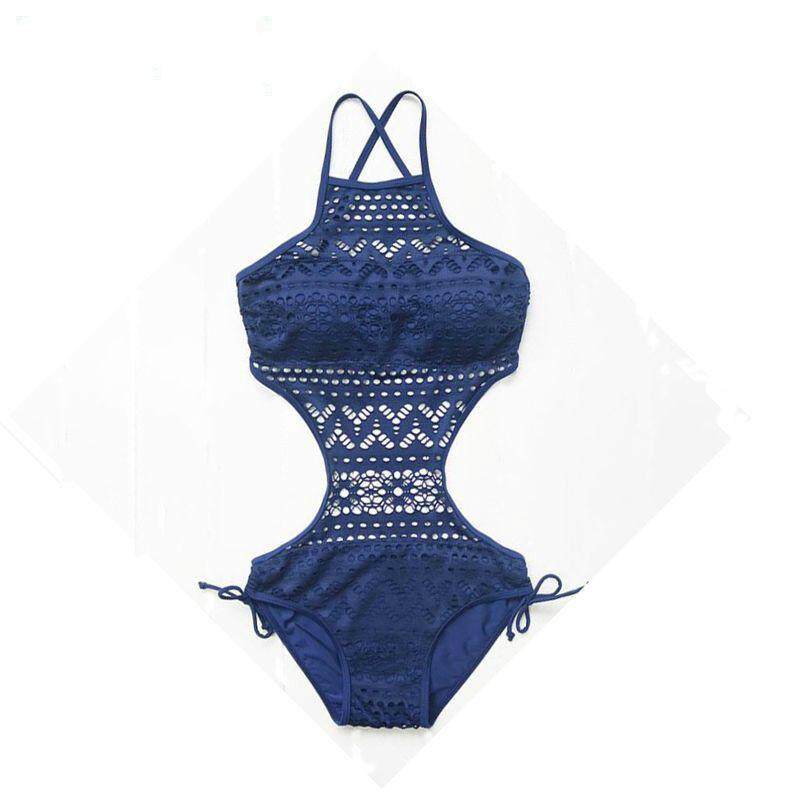 Nơi bán Panda Online Women Sexy Lace Hollowed Bikini Swimsuit Swimwear Bathing Suit