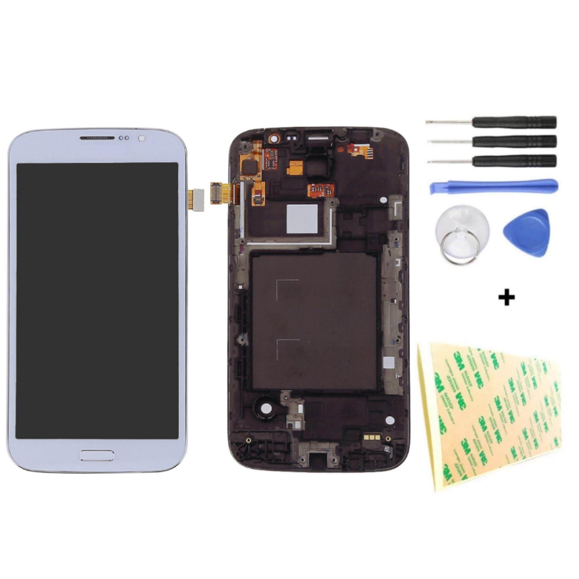 Untuk Samsung Galaksi Mega 5.8 I9150 I9152 Smartphone LCD Tampilan Digitizer Layar Sentuh dengan Bezel Bingkai Penuh Perakitan-Internasional