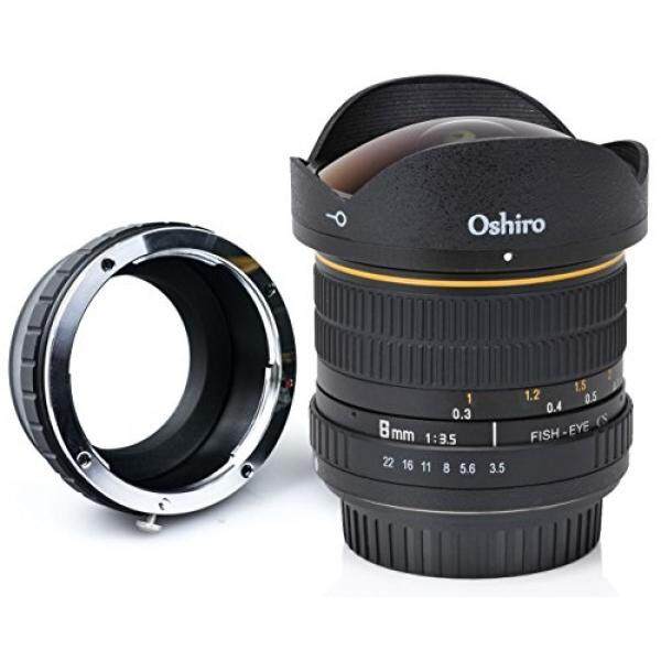Oshiro 8 Mm F/3.5 LD UNC Al Lebar Sudut Fisheye Lensa untuk Panasonic Lumix DMC G7, GM5, GH4, GM1, GX85, GX8, GX7, GF6, G6, GH3, GH1, GF1, G10, G2 GH2, GF2 dan Lainnya Mikro Empat Third Dudukan Digital Kamera-Internasional
