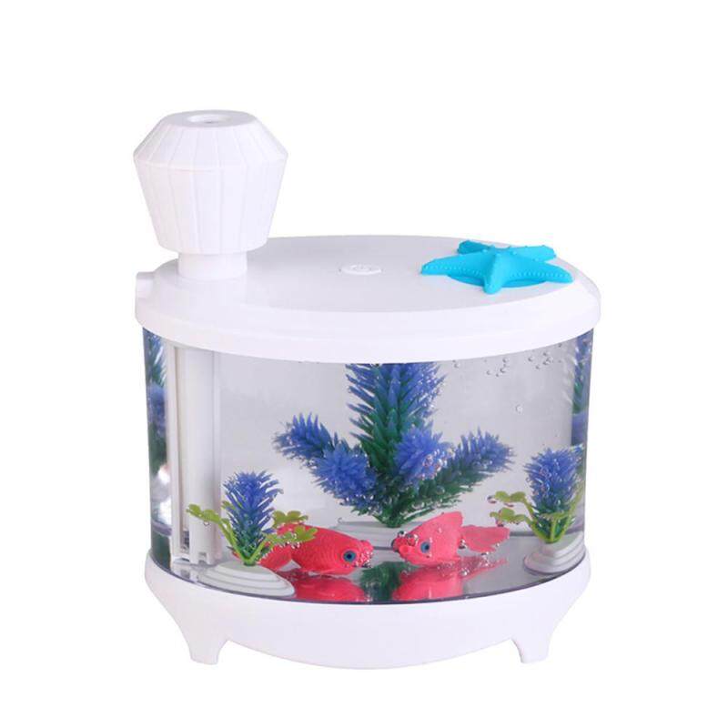 bovong 460ml USB Portable Small Fish Tank Cool Mist Aroma Humidifier Air Purifier With 7 Cloor LED Lights And Timer For Office Home Kids Bedroom(Green) Singapore
