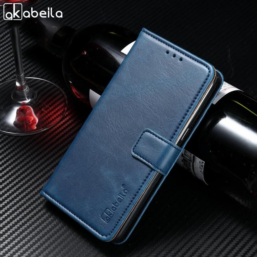 Akabeila Kuda Gila Kulit Bermotif PU Telepon Case S untuk Nokia 5 Nokia Heart 5.2 Inci Flip Penutup Sarung Keras Dompet Hosuing Smartphone Case dengan Tempat Kartu anti Debu Sarung Selular