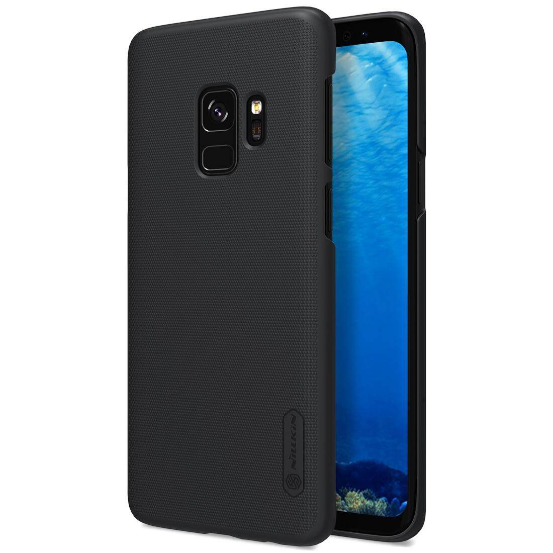 NILLKIN untuk Samsung Galaxy S9 Cembung Cekung Tekstur PC Pelindung Casing Belakang (Hitam)-Intl