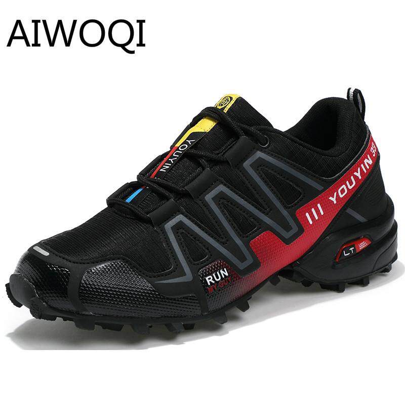 Aiwoqi Olahraga Outdoors Sepatu untuk Pria Rendah Anti-Air Non-slip Sepatu Daki Gunung Luar Ruangan Pendakian Daki Gunung Sepatu untuk Pria 45 46 Ukuran-Internasional