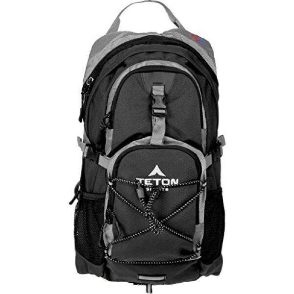 Teton Olahraga Oasis 1100 ITER Hydration Ransel Sempurna untuk Bermain Ski, Berlari, Bersepeda, Bersepeda, Daki Gunung, pendakian, dan Berburu; Air Bladder Disertakan; Sarung Hujan Gratis Termasuk Hitam-Internasional