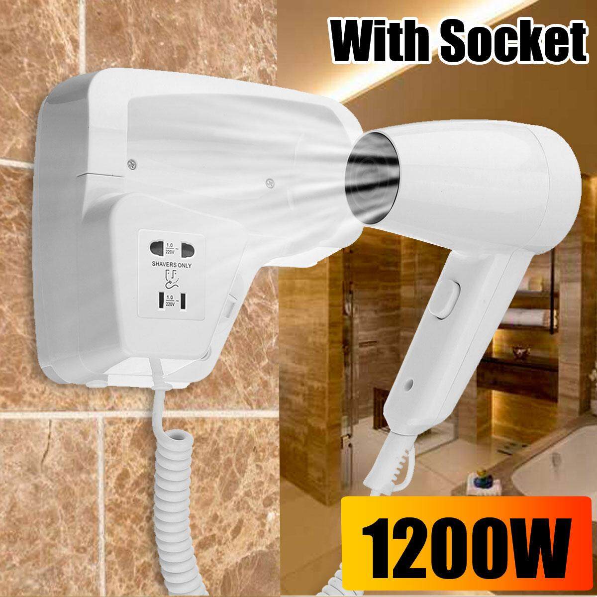 1200 W Keamanan Dinding Mounted Rambut Pengering untuk Hotelwith EU Steker Elektrik Blowerfor Hotel atau Rumah Tangga-Internasional