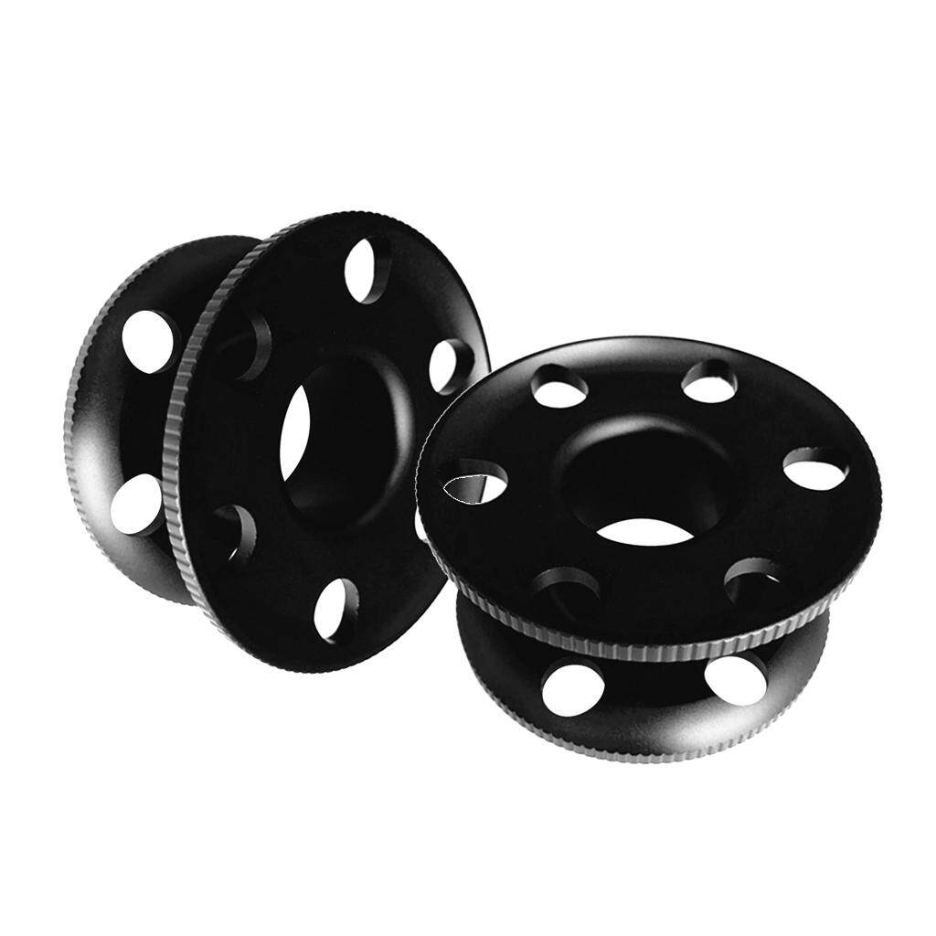 Miracle Bersinar 2 Pcs Kecil Panduan Aluminium Tali Kumparan Di Bawah Air Scuba Menyelam Jari Kumparan BLK-Internasional