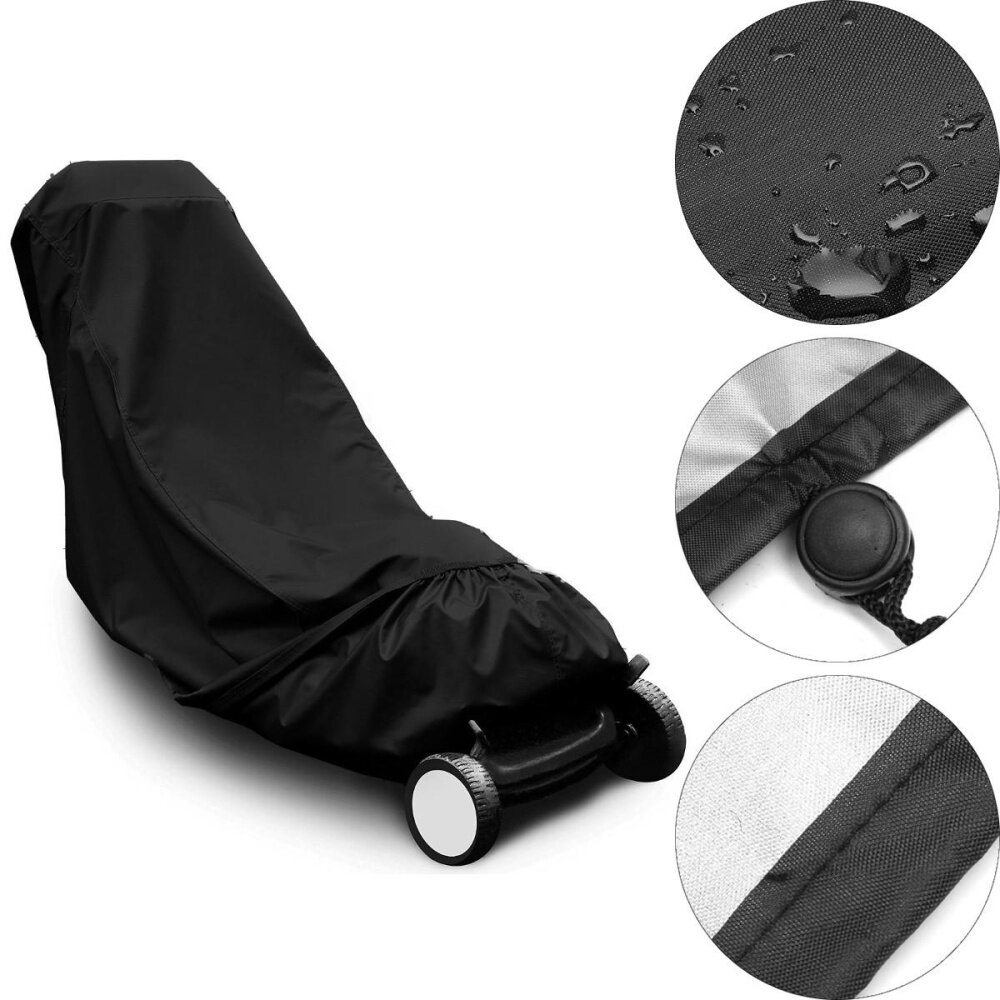 75X20 Polyester Fiber Lawn Mower Cover Dust Rain UV Protection For Yard Garden