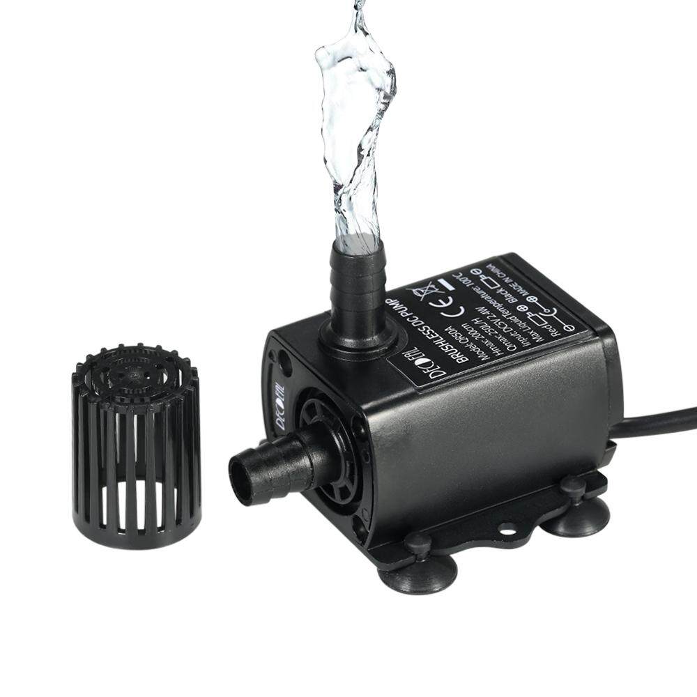 Decdeal USB DC5V 2.4 W Ultra-Quiet Mini Brushless Air Anti-Air Submersible Air Mancur Akuarium Beredar 250L/H lift 200 Cm-Internasional
