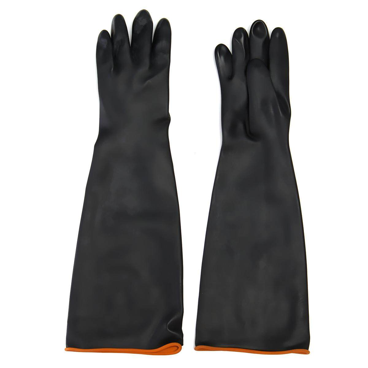 50 Cm Daya LaTeX Industri Karet Sarung Tangan Anti Acid Chemical Tahan-Internasional