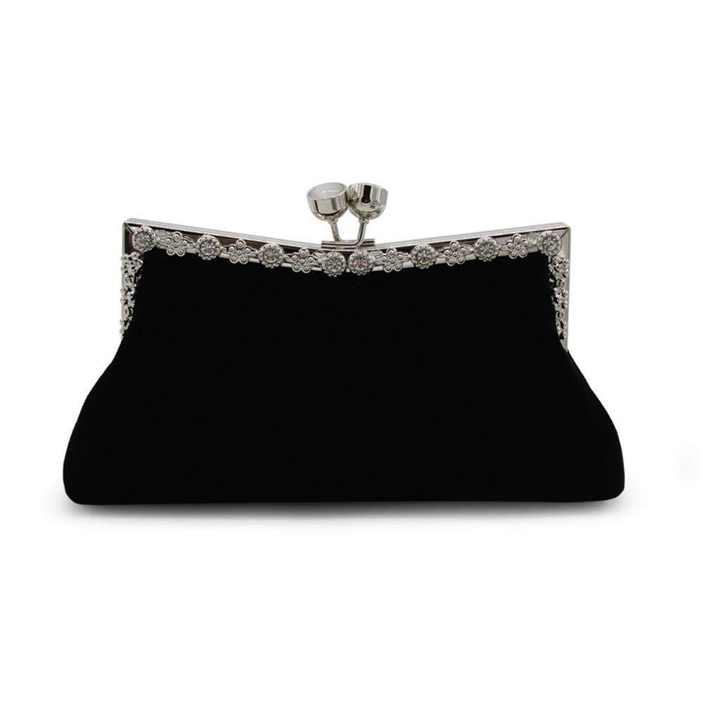 Velvet dengan Dompet Berlian Tas untuk Acara Di Malam Hari-Intl