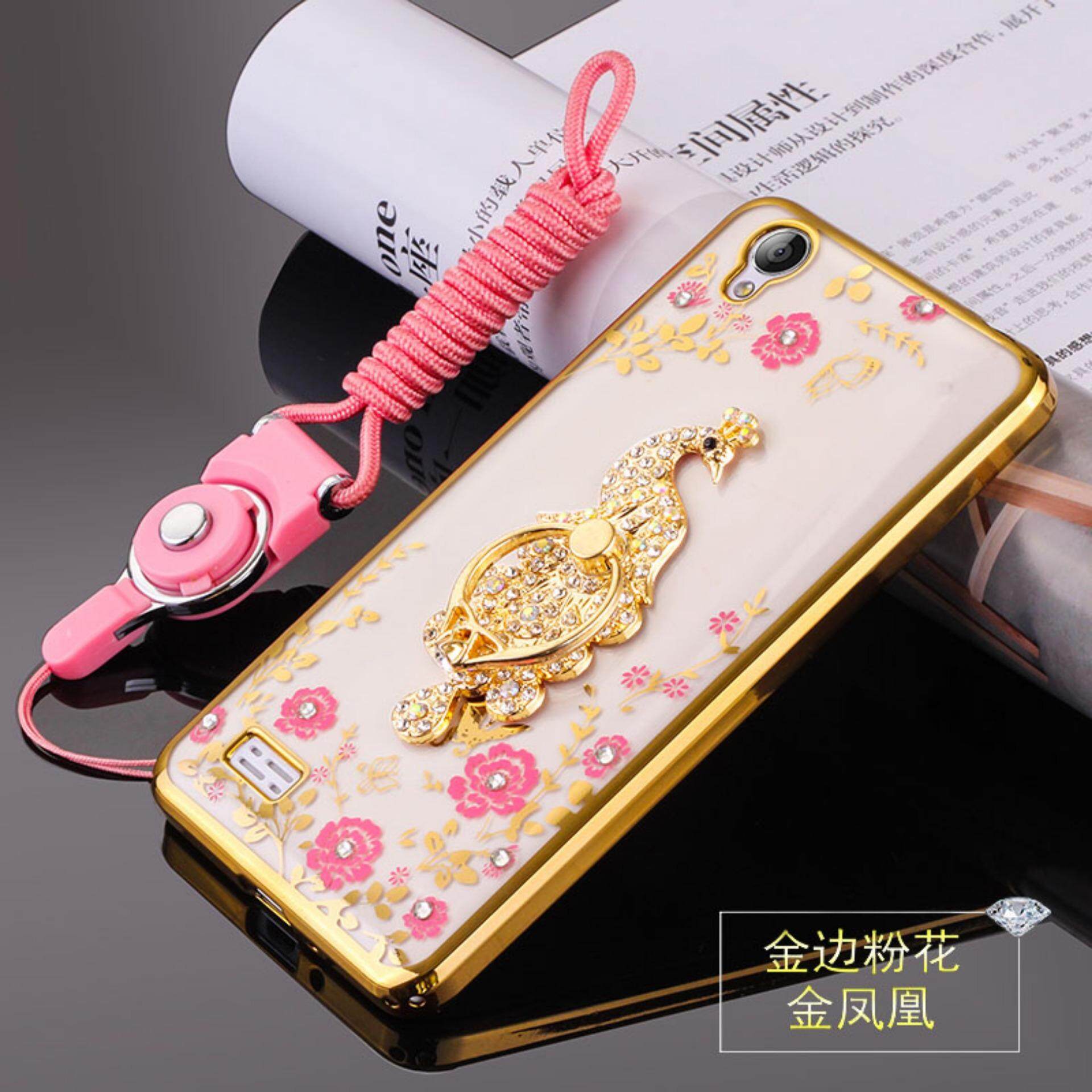 Berlian Buatan Telepon Case Sarung Penahan Penyangga Pelindung Ultra Tipis Silikon Lembut Case untuk VIVO Y18/Y18L 4.7