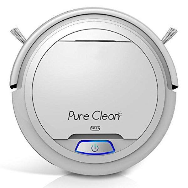 Pureclean Otomatis Robot Penyedot Debu-Robotic Otomatis Rumah Pembersih untuk Membersihkan Karpet Lantai Kayu Keras Bot Diri Mendeteksi Tangga -Penyaring HEPA Peliharaan Rambut Alergi Friendly-PUCRC25 (Putih) -Internasional
