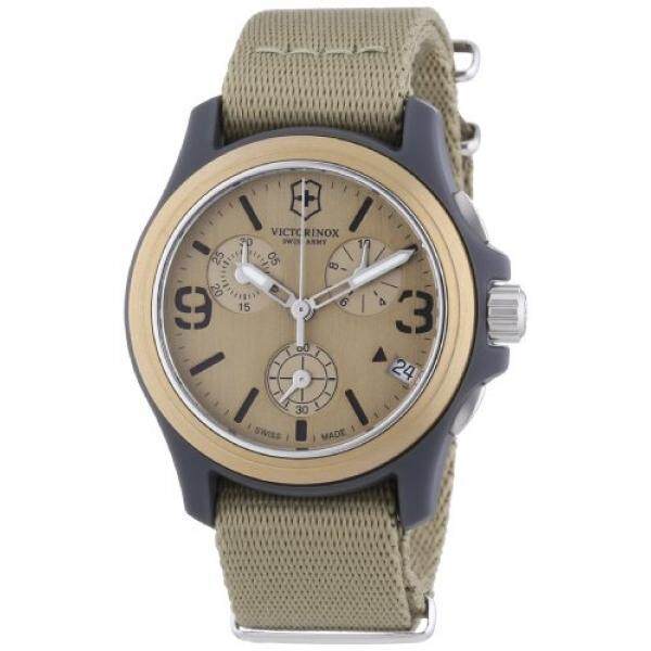 Victorinox Swiss Army Unisex 241533 Original Chronograph Beige Nylon Strap Watch - intl