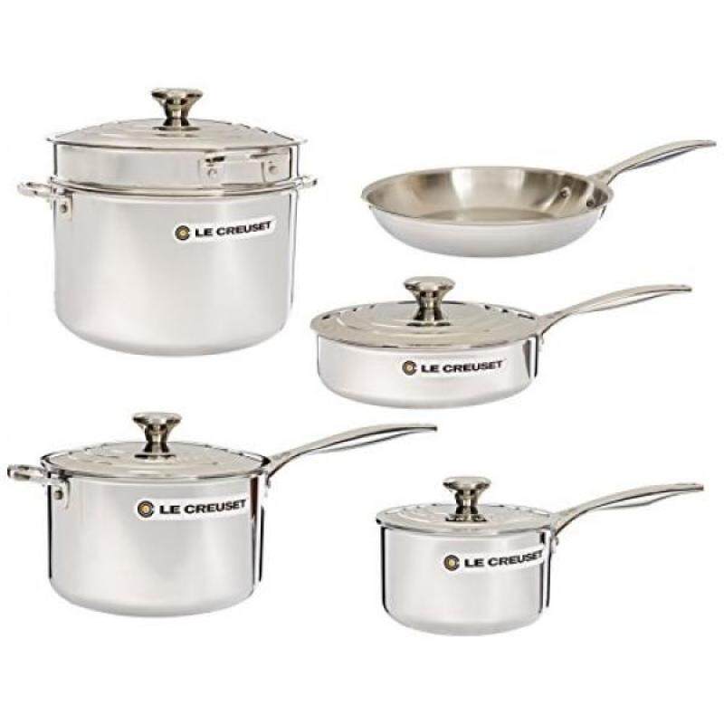 Le Creuset 10-Piece Tri-Ply Stainless Steel Cookware Set - intl Singapore