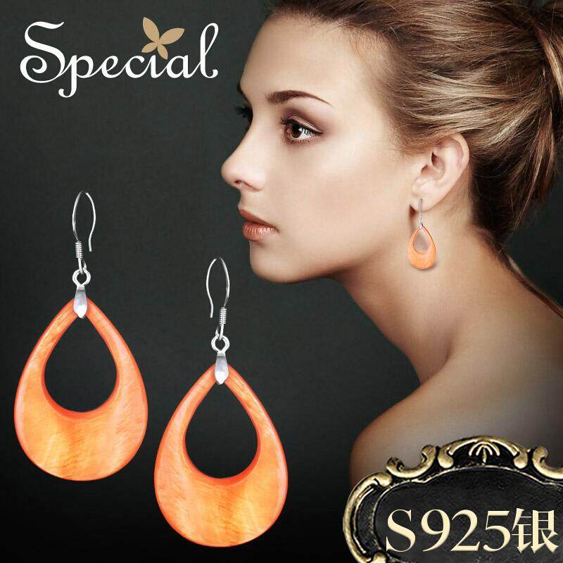 Khusus Eropa dan Amerika Modis S925 Perak Anting-Anting Anting Hoi Bei Anting-Anting Kissing Hari Wanita Berat Sekitar 3.57G/Per-Internasional