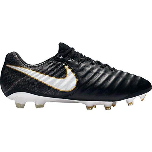 NIKE TIEMPO LEGEND VII FG Pria Sepak Bola Cleat-Hitam Putih Sebagai)-Internasional