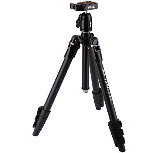 SLIK Lite AL-420S Tripod dengan LED Center Column Senter, Hitam (611-592)-Internasional