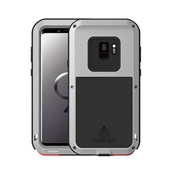 Samsung Galaksi S9 Case, bpowe Super Anti Guncangan Silikon Aluminium Logam Pelindung Tangki Tugas Berat Kokoh Pelindung Sarung Keras Case untuk Samsung Galaksi S9 5.8 inci (Perak) -Internasional