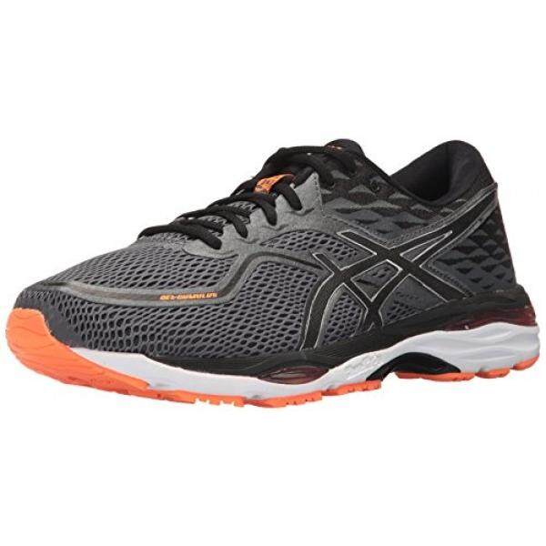 Asics Pria GEL-Cumulus 19 Sepatu Lari, Karbon/Hitam/Seksi Oranye, Medium Kami-Internasional