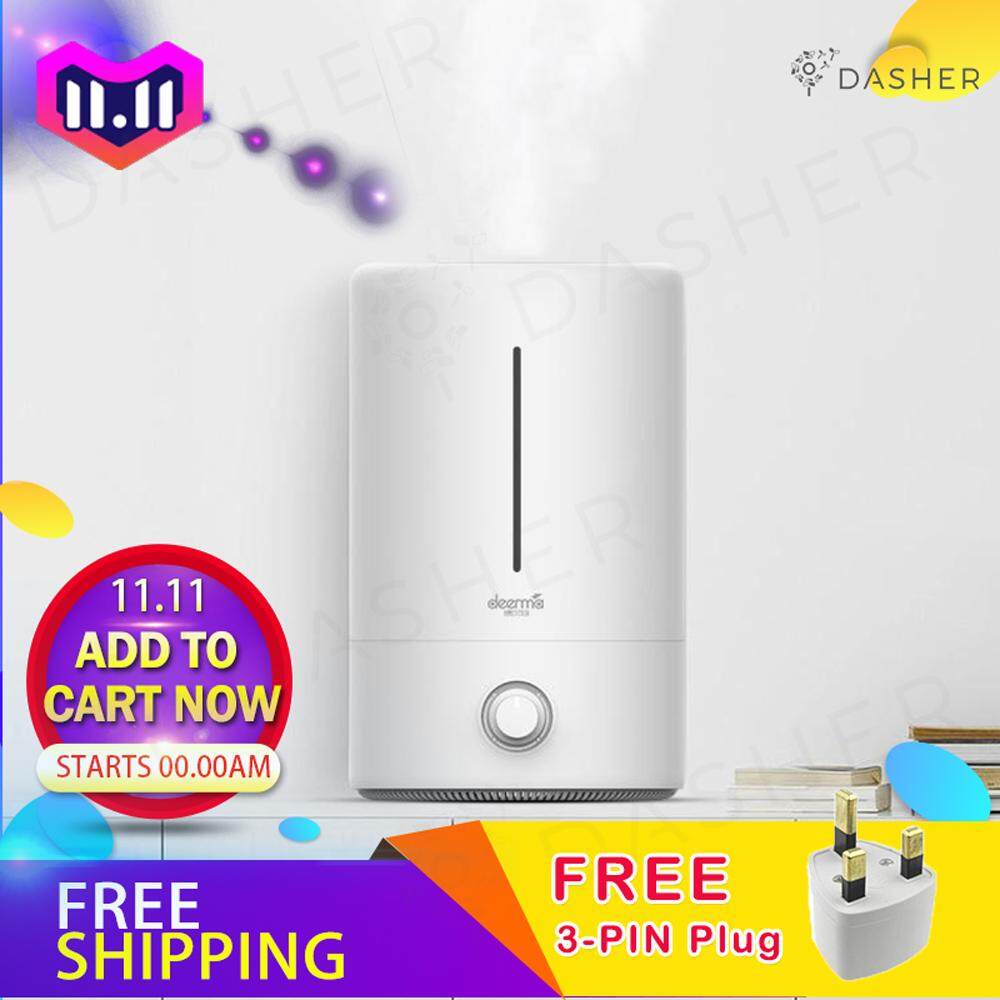 [FREE 3 Pin] Deerma F628 Ultrasonic Air Humidifier 5L Large Capacity Mist Aroma Diffuser (White)